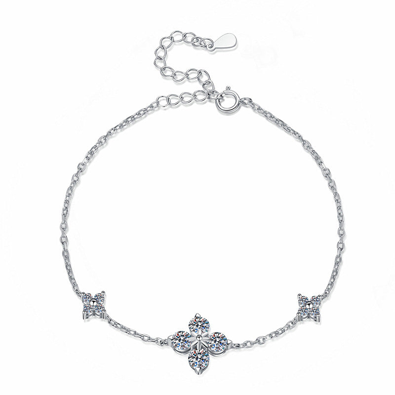 [Sophire]CLOVER LUCKY CHARM MOISSANITE BRACELET