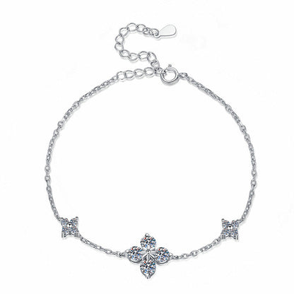 [Sophire]CLOVER LUCKY CHARM MOISSANITE BRACELET
