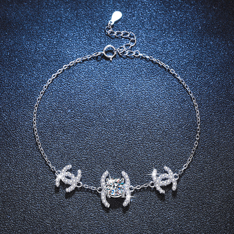 [Sophire]CLASSIC INTERLOCKING MOISSANITE BRACELET