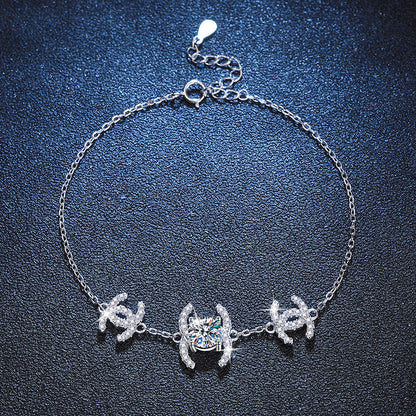 [Sophire]CLASSIC INTERLOCKING MOISSANITE BRACELET