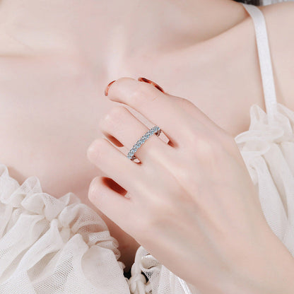 [Sophire]LUXURIOUS 2.2 CARAT FULL ETERNITY MOISSANITE RING