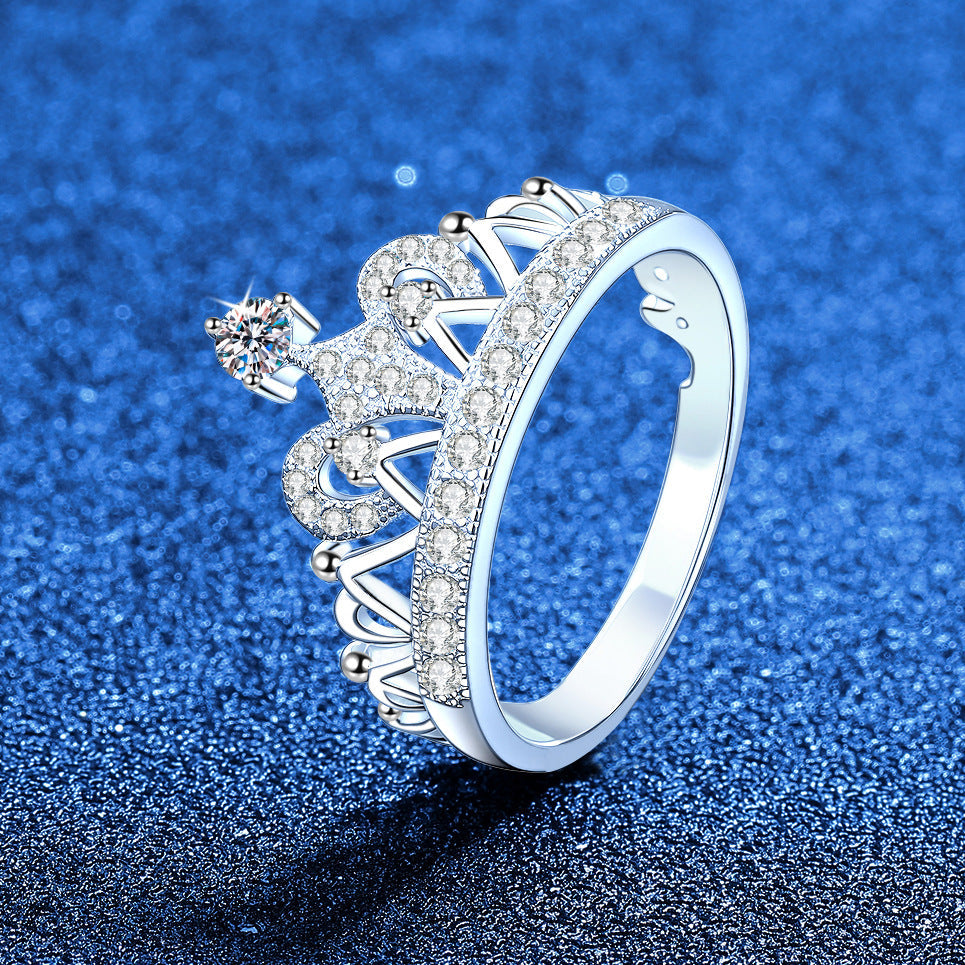 [Sophire]DREAMY CROWN MOISSANITE RING - 1.2CT ELEGANT PRINCESS STYLE