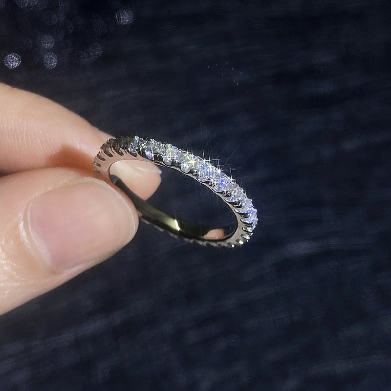 [Sophire]DAINTY 0.87CT FULL ETERNITY MOISSANITE RING
