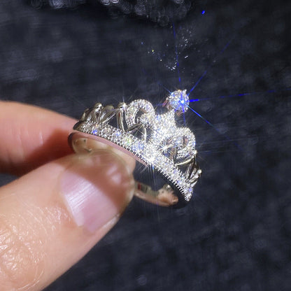 [Sophire]DREAMY CROWN MOISSANITE RING - 1.2CT ELEGANT PRINCESS STYLE