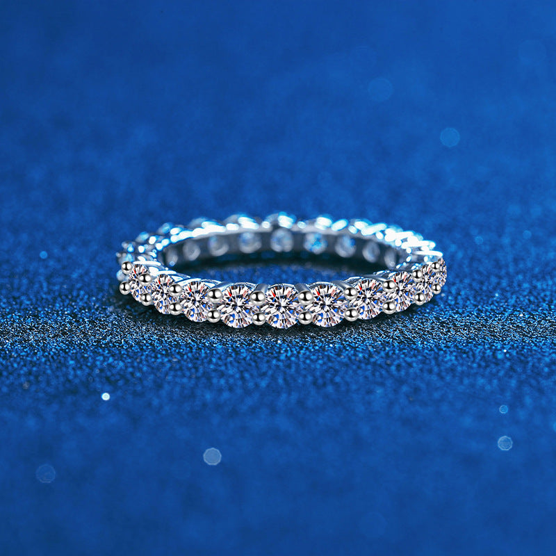 [Sophire]LUXURIOUS 2.2 CARAT FULL ETERNITY MOISSANITE RING
