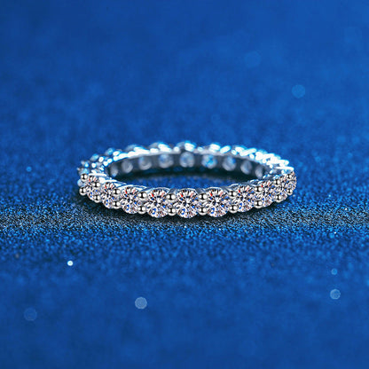 [Sophire]LUXURIOUS 2.2 CARAT FULL ETERNITY MOISSANITE RING