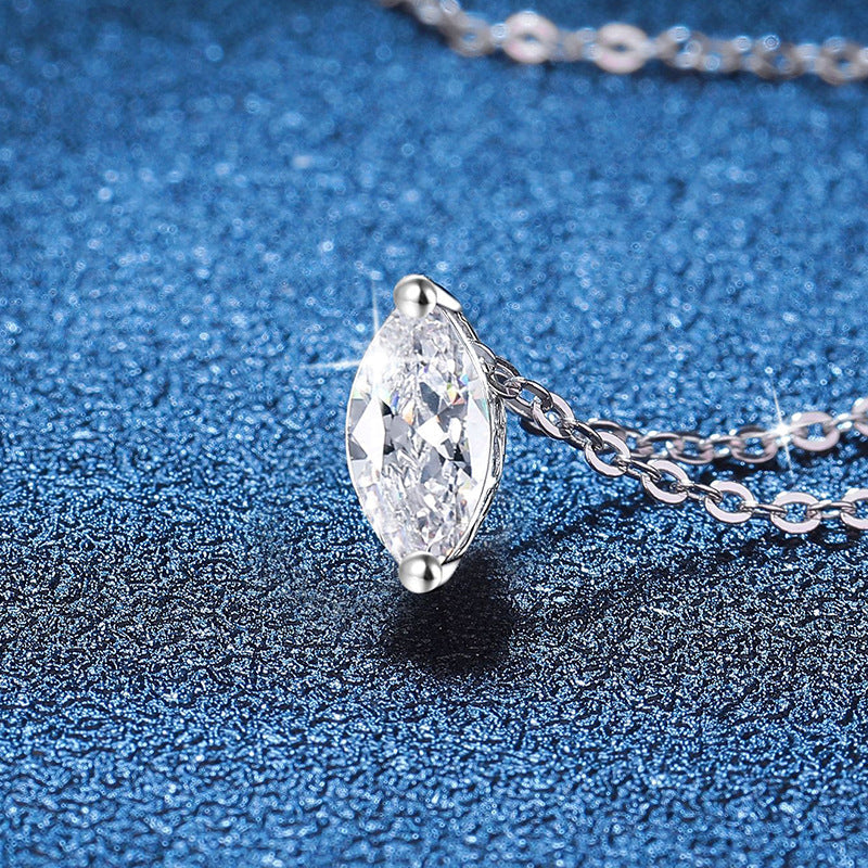 [Sophire]SOPHISTICATED MARQUISE-CUT MOISSANITE PENDANT NECKLACE