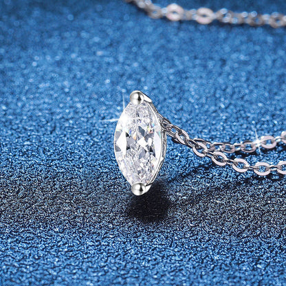 [Sophire]SOPHISTICATED MARQUISE-CUT MOISSANITE PENDANT NECKLACE
