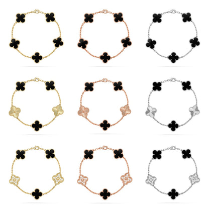 [Sophire Jewelry ] CLOVER 5 MOTIF ONYXS BRACELET COLLECTION
