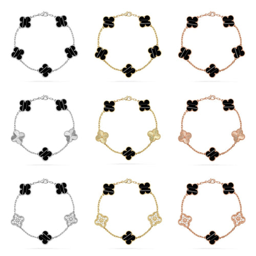 [Sophire Jewelry ] CLOVER 5 MOTIF PULSAR STONE BRACELET COLLECTION