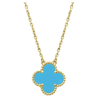 [Sophire Jewelry ]CLOVER 15MM VINTAGE TURQUOISE NECKLACE