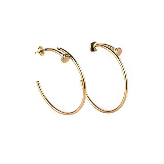 [Sophire Jewelry ]JUSTE EARRINGS GOLD DIAMONDS 1.8MM
