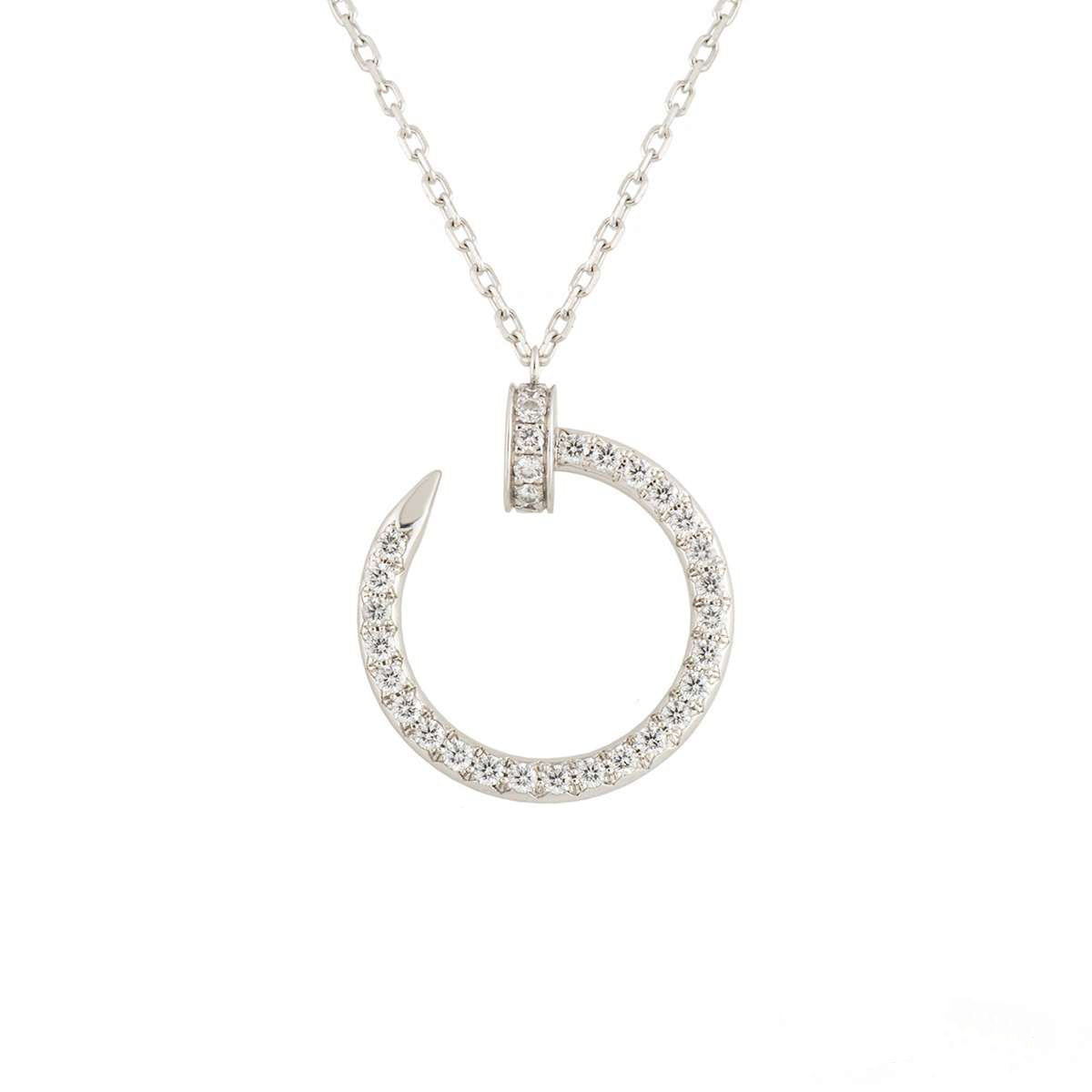 [Sophire Jewelry ]JUSTE NECKLACE SILVER DIAMONDS
