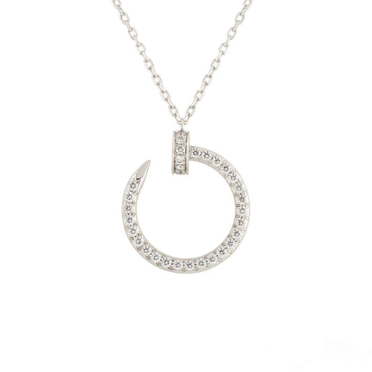 [Sophire Jewelry ]JUSTE NECKLACE SILVER DIAMONDS