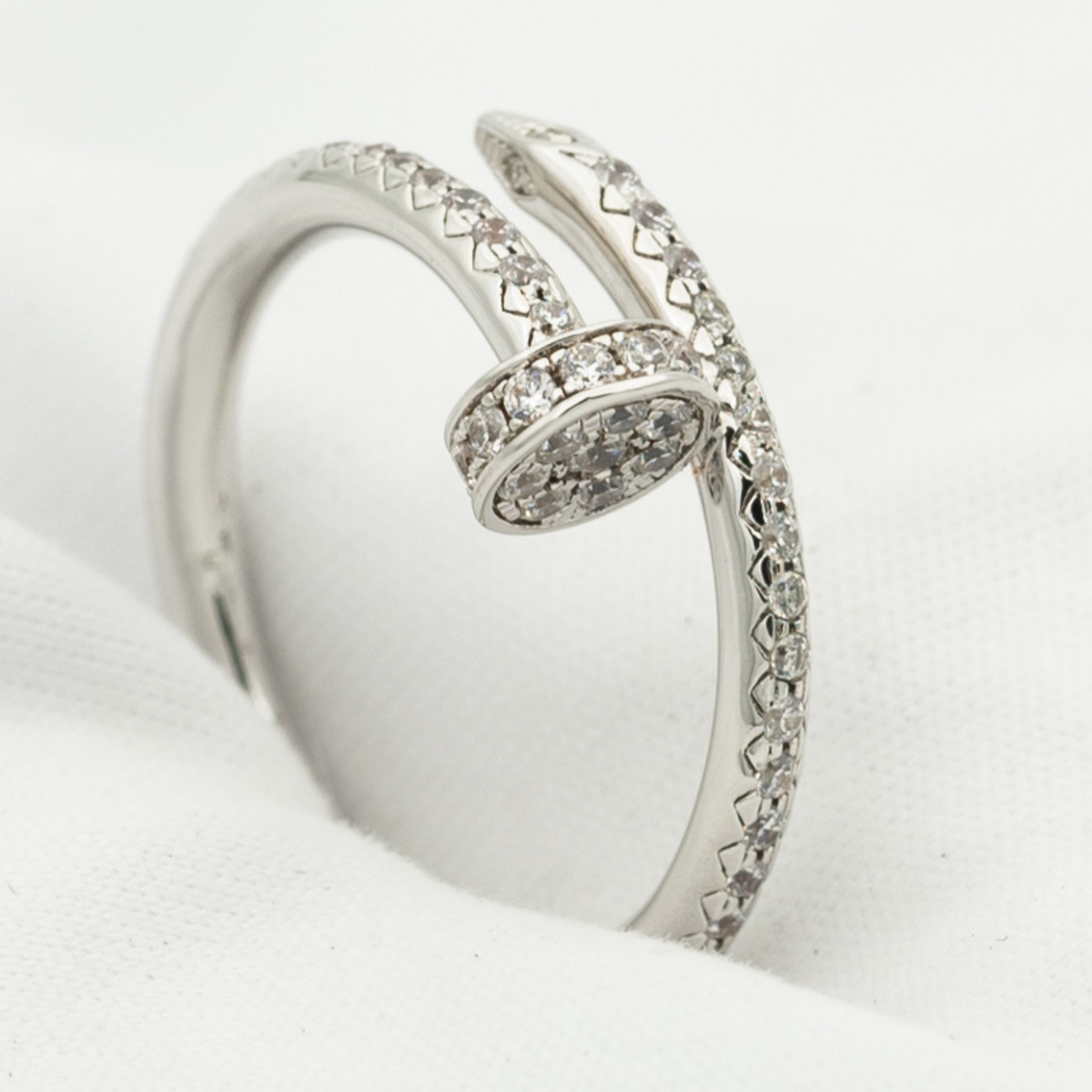 [Sophire Jewelry ]JUSTE RING 1.8MM SILVER DIAMONDS