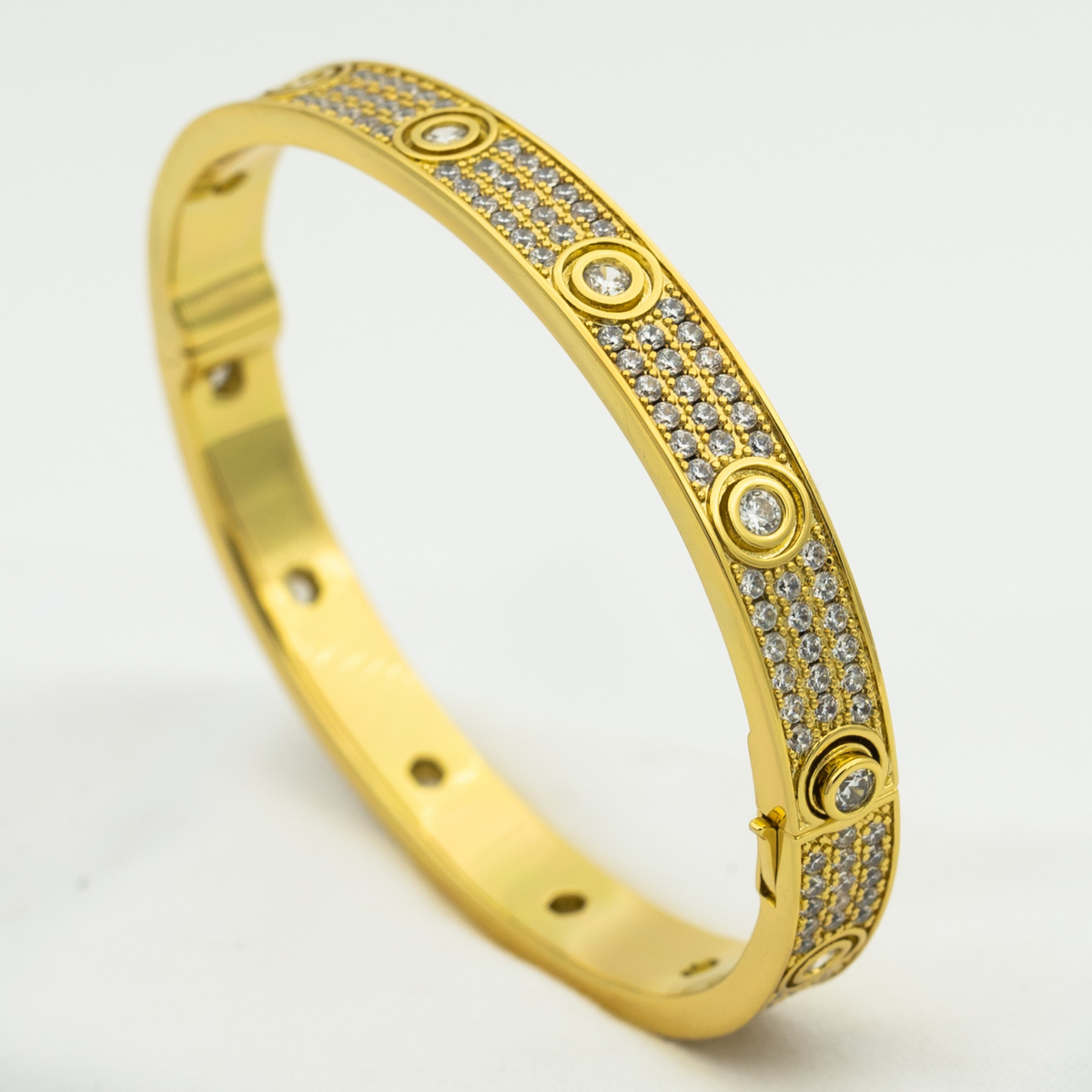 [Sophire Jewelry ]LOVE BRACELET 6.1MM DIAMOND-PAVED 10 BIG DIAMONDS
