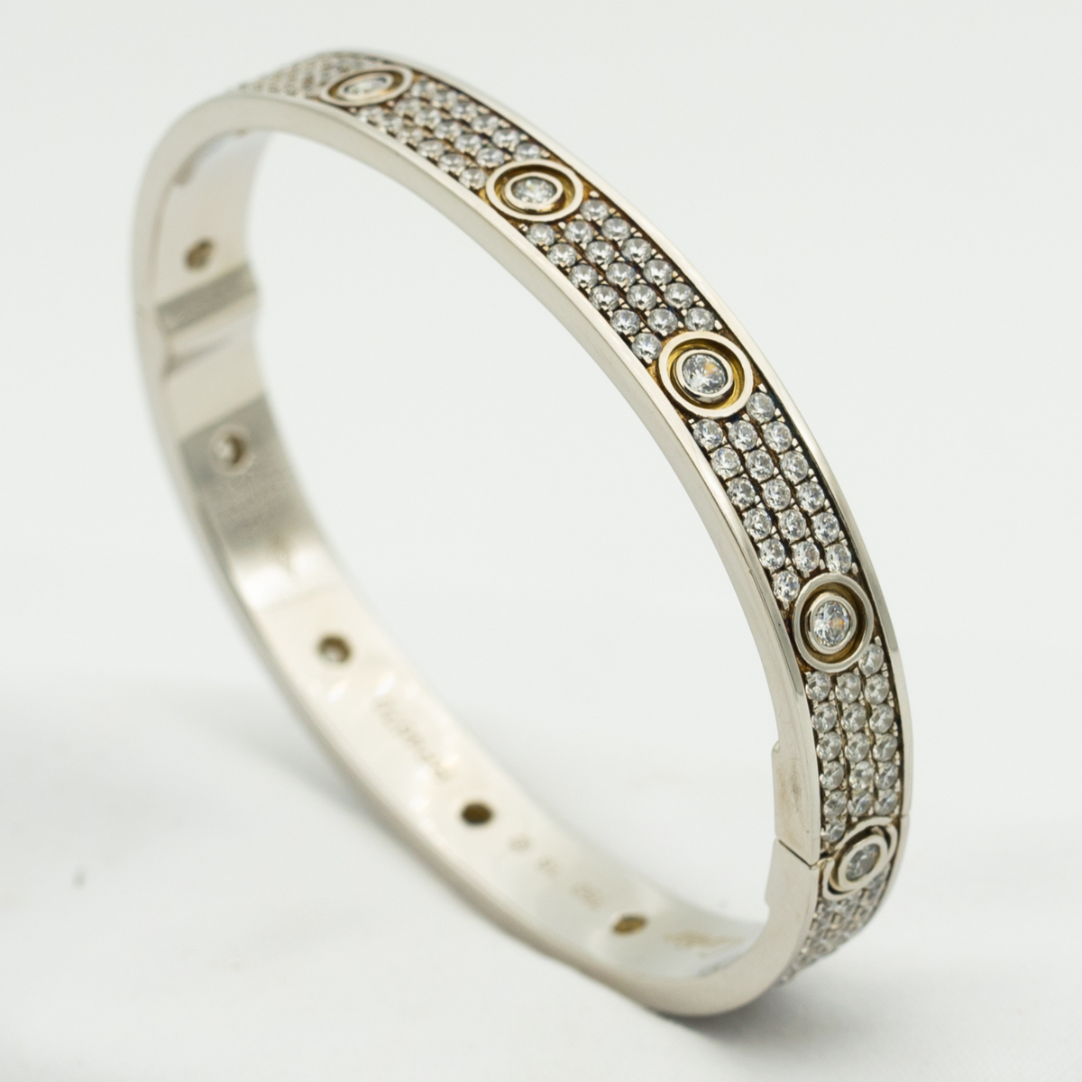 [Sophire Jewelry ]LOVE BRACELET 6.1MM DIAMOND-PAVED 10 BIG DIAMONDS