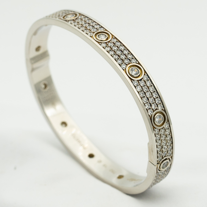 [Sophire Jewelry ]LOVE BRACELET 6.1MM DIAMOND-PAVED 10 BIG DIAMONDS