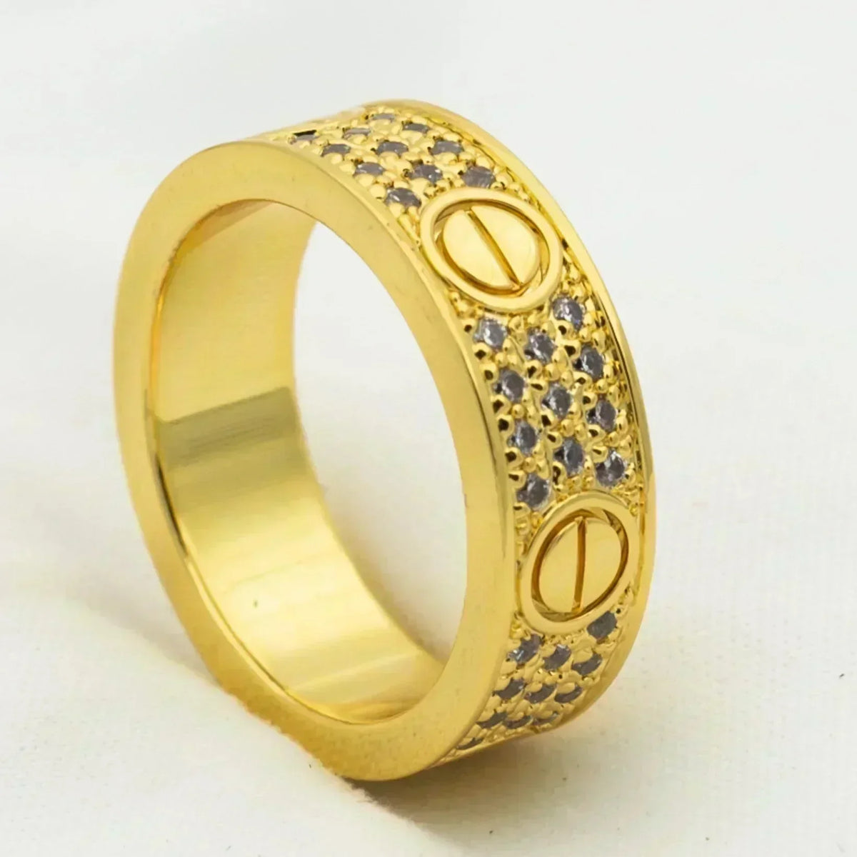 [Sophire Jewelry ]LOVE RING 5.5MM DIAMONDS PAVED