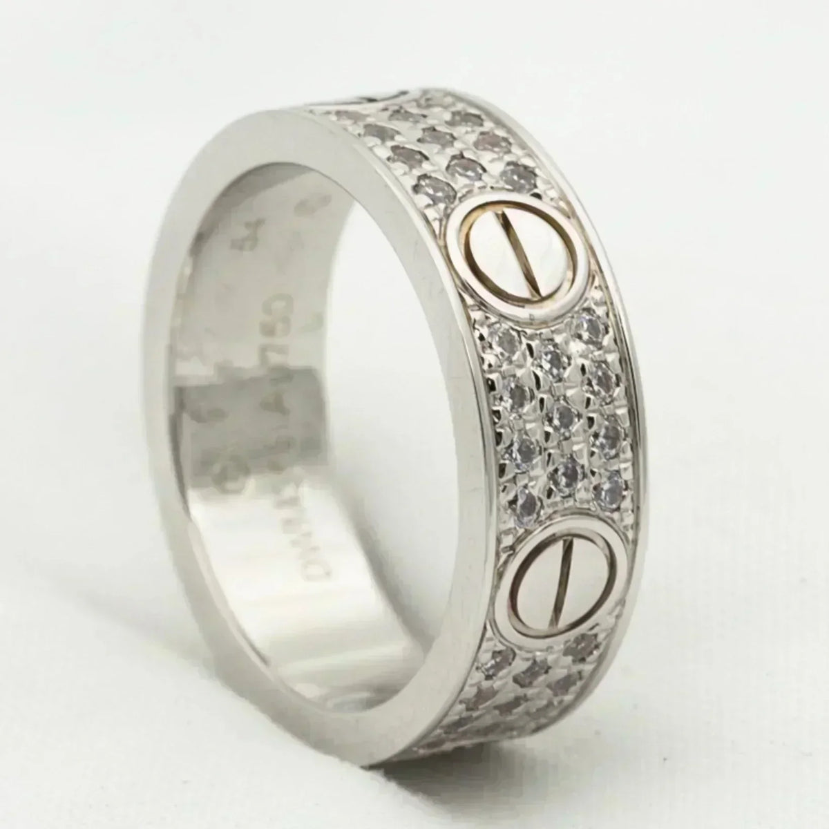 [Sophire Jewelry ]LOVE RING 5.5MM DIAMONDS PAVED