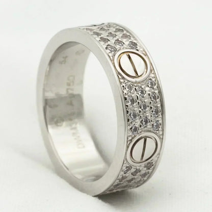 [Sophire Jewelry ]LOVE RING 5.5MM DIAMONDS PAVED