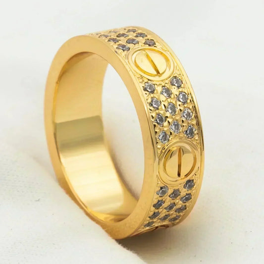 [Sophire Jewelry ]LOVE RING 5.5MM DIAMONDS PAVED