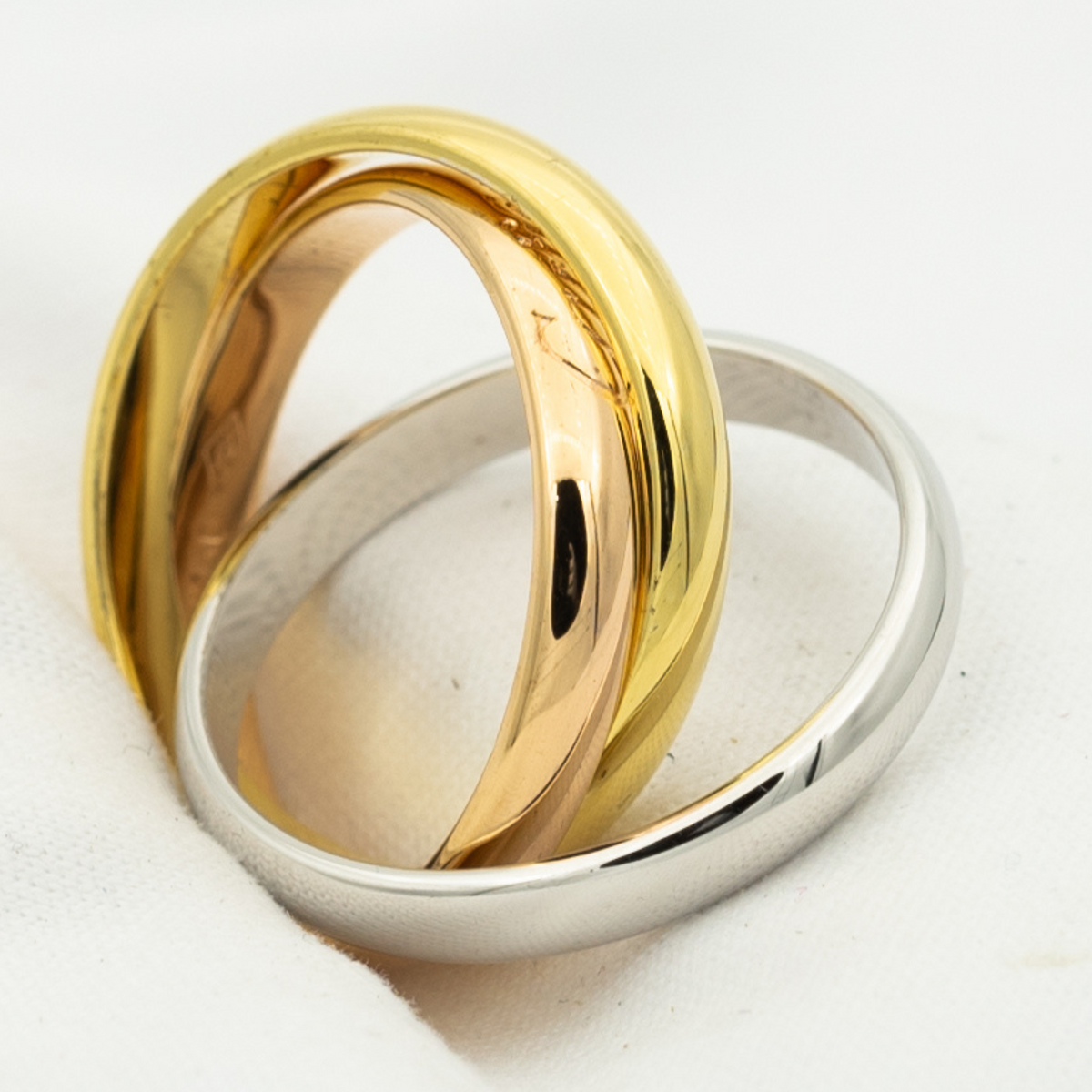 [Sophire Jewelry ]TRINITY RING GOLD PINK GOLD SILVER