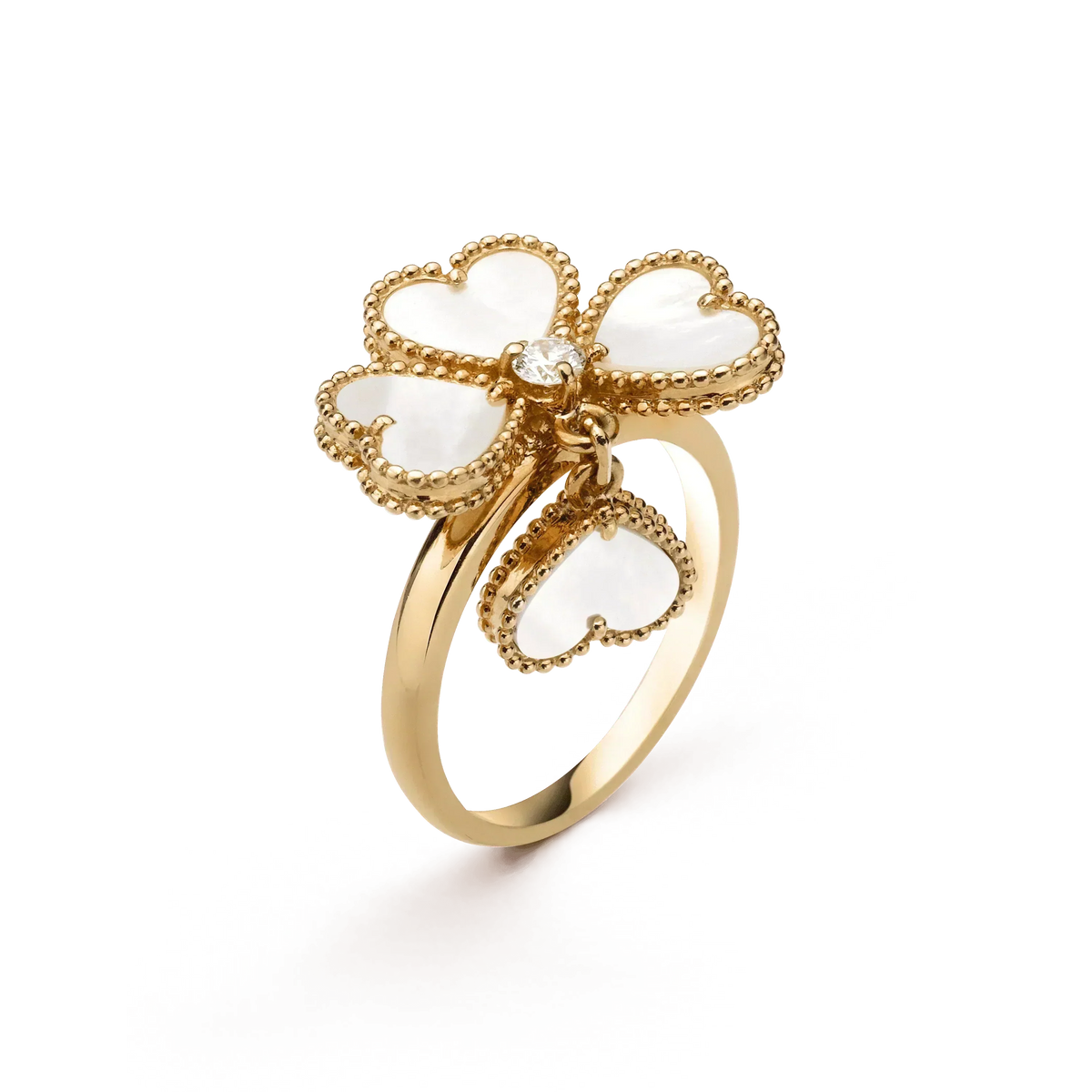 [Sophire Jewelry ]SWEET CLOVER WHITE MOP RING