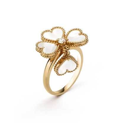 [Sophire Jewelry ]SWEET CLOVER WHITE MOP RING
