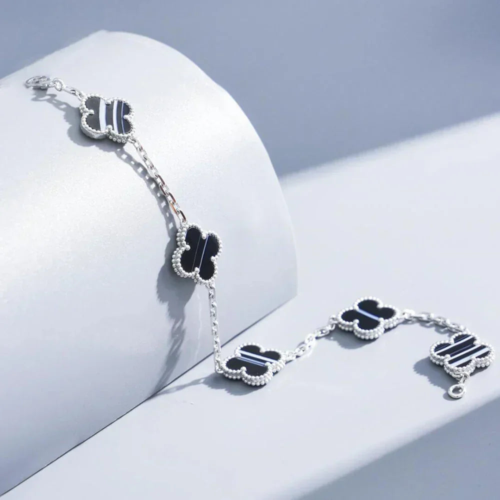 [Sophire Jewelry ] CLOVER 5 MOTIF PULSAR STONE BRACELET COLLECTION