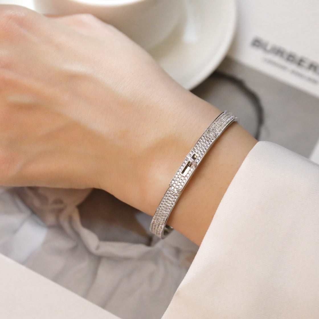[Sophire Jewelry ]KELLY BRACELET DIAMOND PAVED