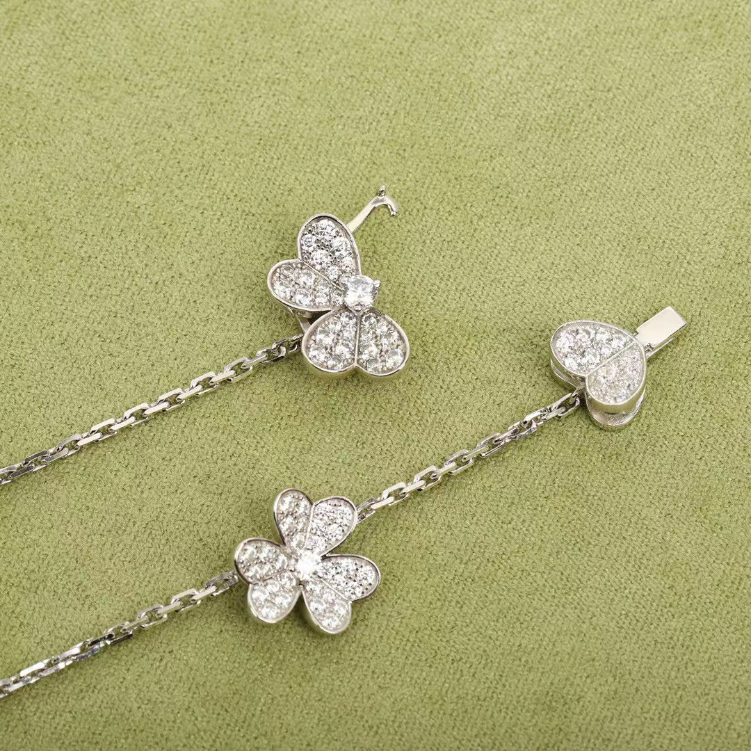 [Sophire Jewelry ]FRIVOLE SILVER 9 FLOWERS NECKLACE