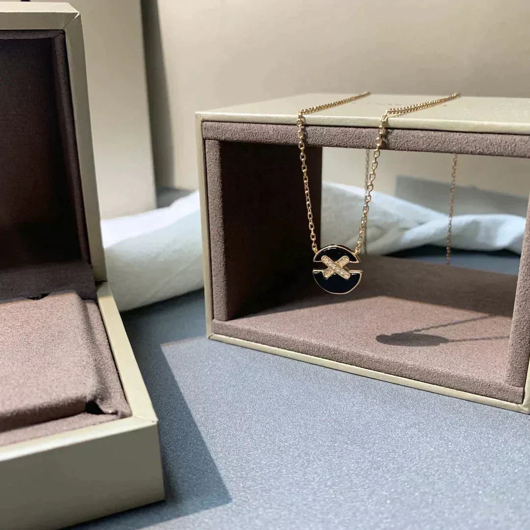 [Sophire Jewelry ]JEUX DE ROSE GOLD DIAMOND NECKLACE