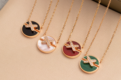 [Sophire Jewelry ]JEUX DE PINK GOLD DIAMOND NECKLACE