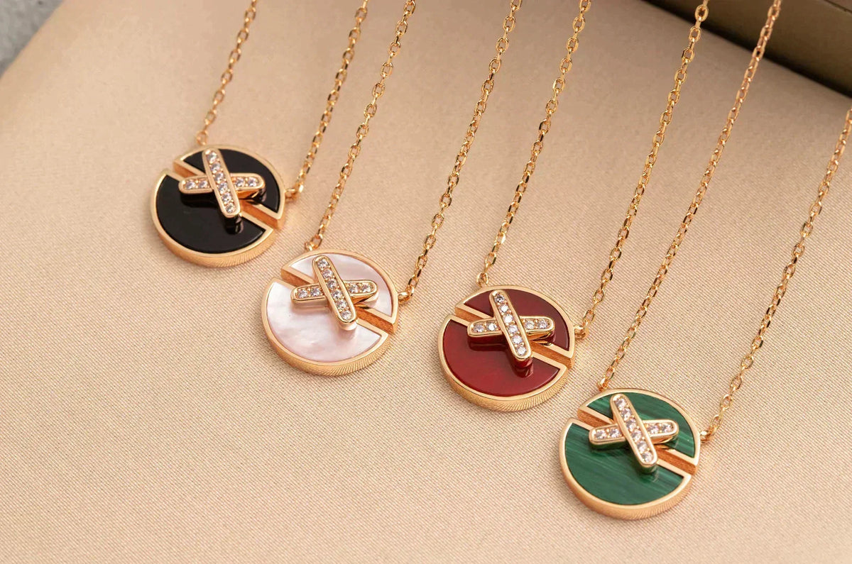 [Sophire Jewelry ]JEUX DE ROSE GOLD DIAMOND NECKLACE