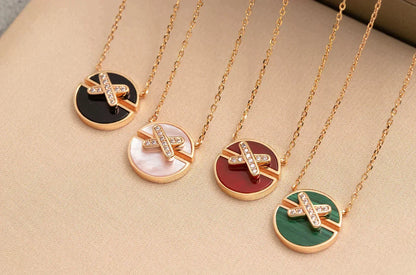 [Sophire Jewelry ]JEUX DE ROSE GOLD DIAMOND NECKLACE