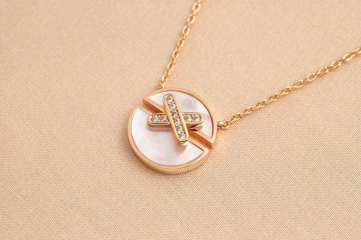 [Sophire Jewelry ]JEUX DE ROSE GOLD DIAMOND NECKLACE