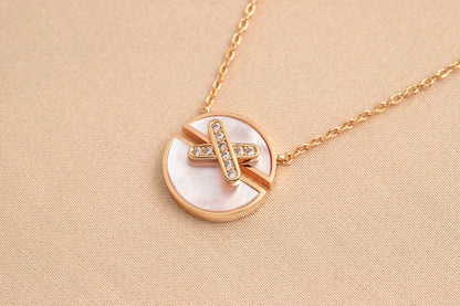 [Sophire Jewelry ]JEUX DE ROSE GOLD DIAMOND NECKLACE