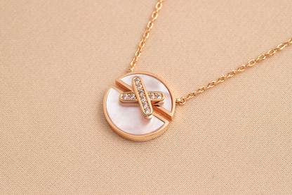 [Sophire Jewelry ]JEUX DE PINK GOLD DIAMOND NECKLACE