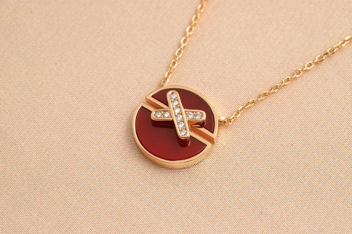 [Sophire Jewelry ]JEUX DE ROSE GOLD DIAMOND NECKLACE