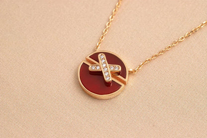 [Sophire Jewelry ]JEUX DE ROSE GOLD DIAMOND NECKLACE