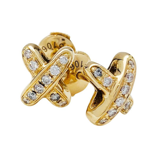 [Sophire]JEUX DE GOLD DIAMOND EARRINGS
