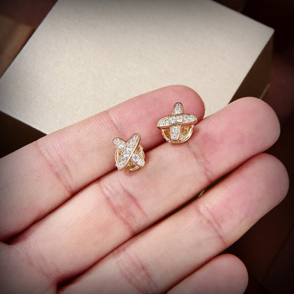 [Sophire Jewelry ]JEUX DE GOLD DIAMOND EARRINGS