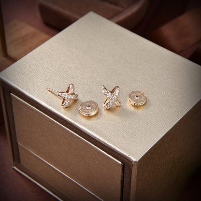 [Sophire Jewelry ]JEUX DE GOLD DIAMOND EARRINGS
