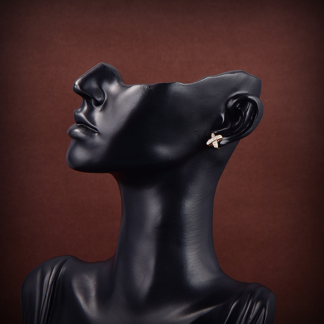 [Sophire Jewelry ]JEUX DE GOLD DIAMOND EARRINGS