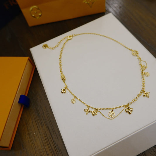 [Sophire]BLOOMING SUPPLE NECKLACE BRASS