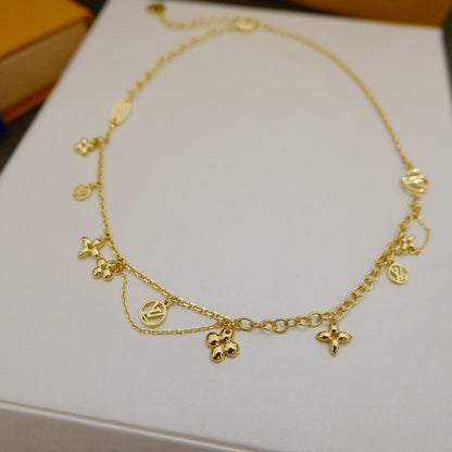 [Sophire Jewelry ]BLOOMING SUPPLE NECKLACE BRASS
