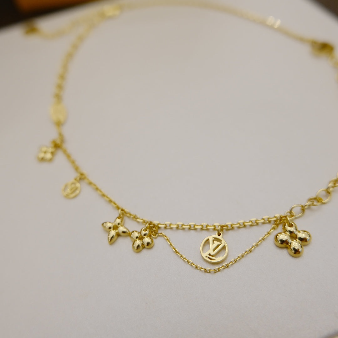 [Sophire Jewelry ]BLOOMING SUPPLE NECKLACE BRASS