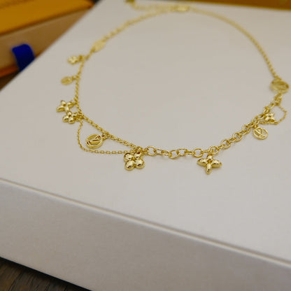 [Sophire Jewelry ]BLOOMING SUPPLE NECKLACE BRASS