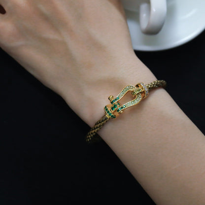 [Sophire Jewelry ]FORCE 10 GOLD GREEN DIAMOND PAVED
